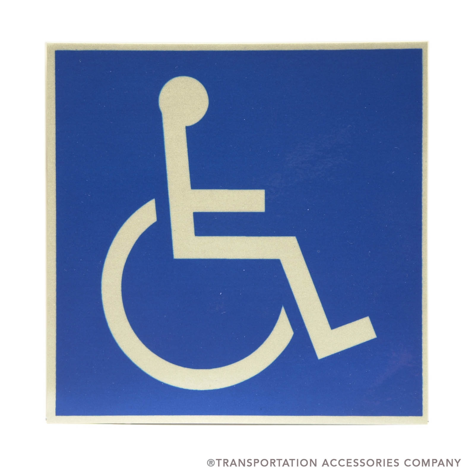 SB-38 Reflective Handicap Decal 6" X 6"