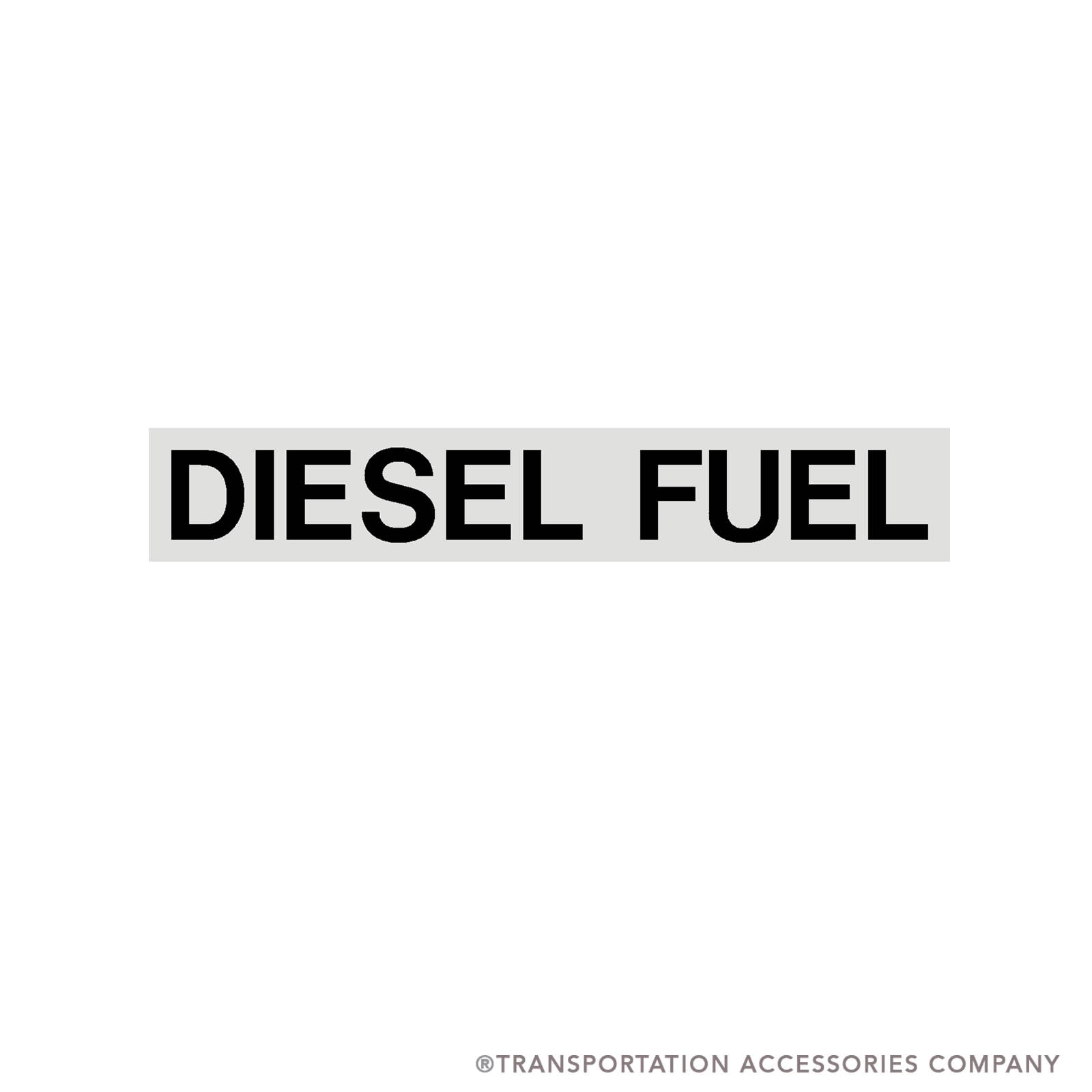 SB-44B Decal "DIESEL FUEL" 1/2" Black Letters on Clear