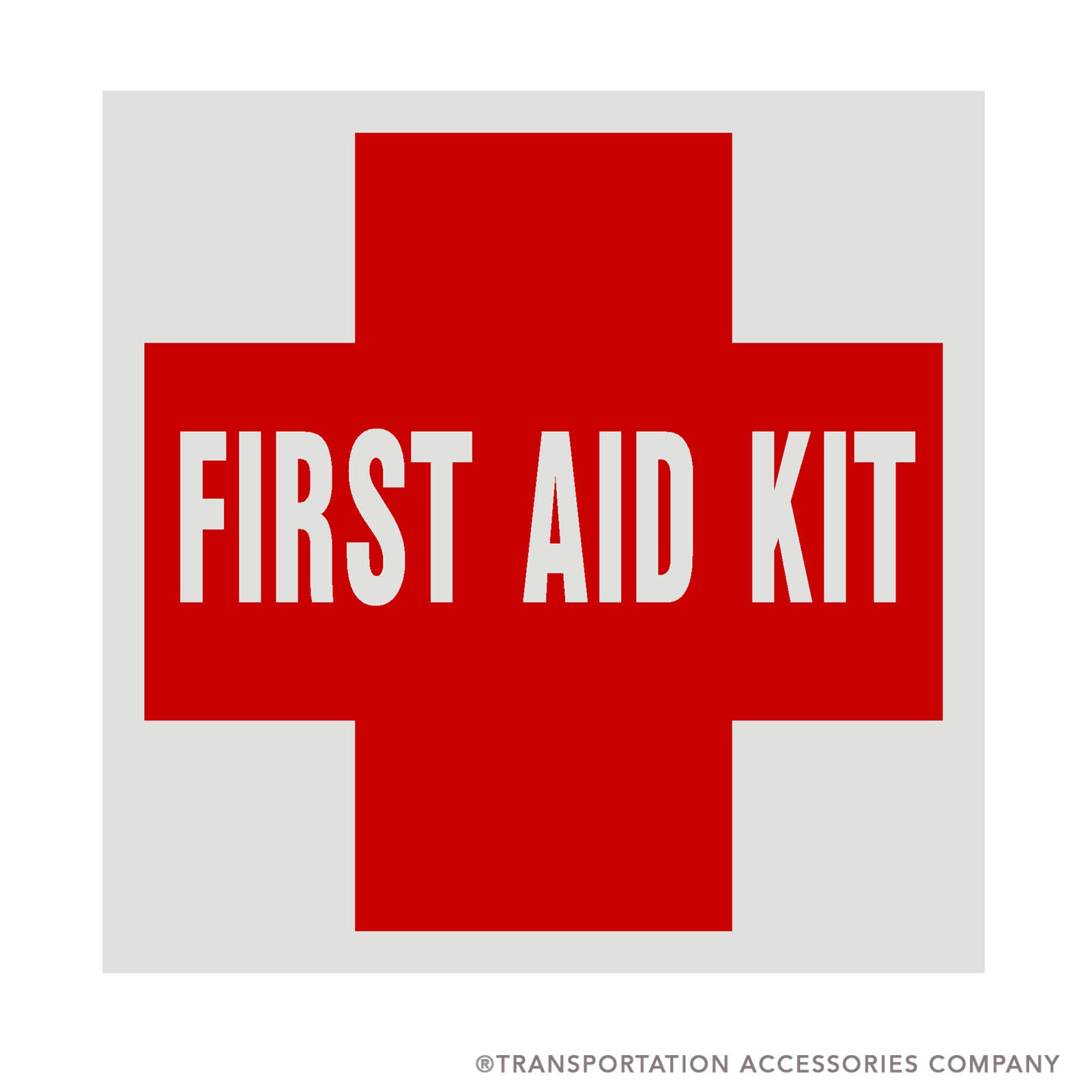 SB-88 First Aid Kit Decal Red on Clear