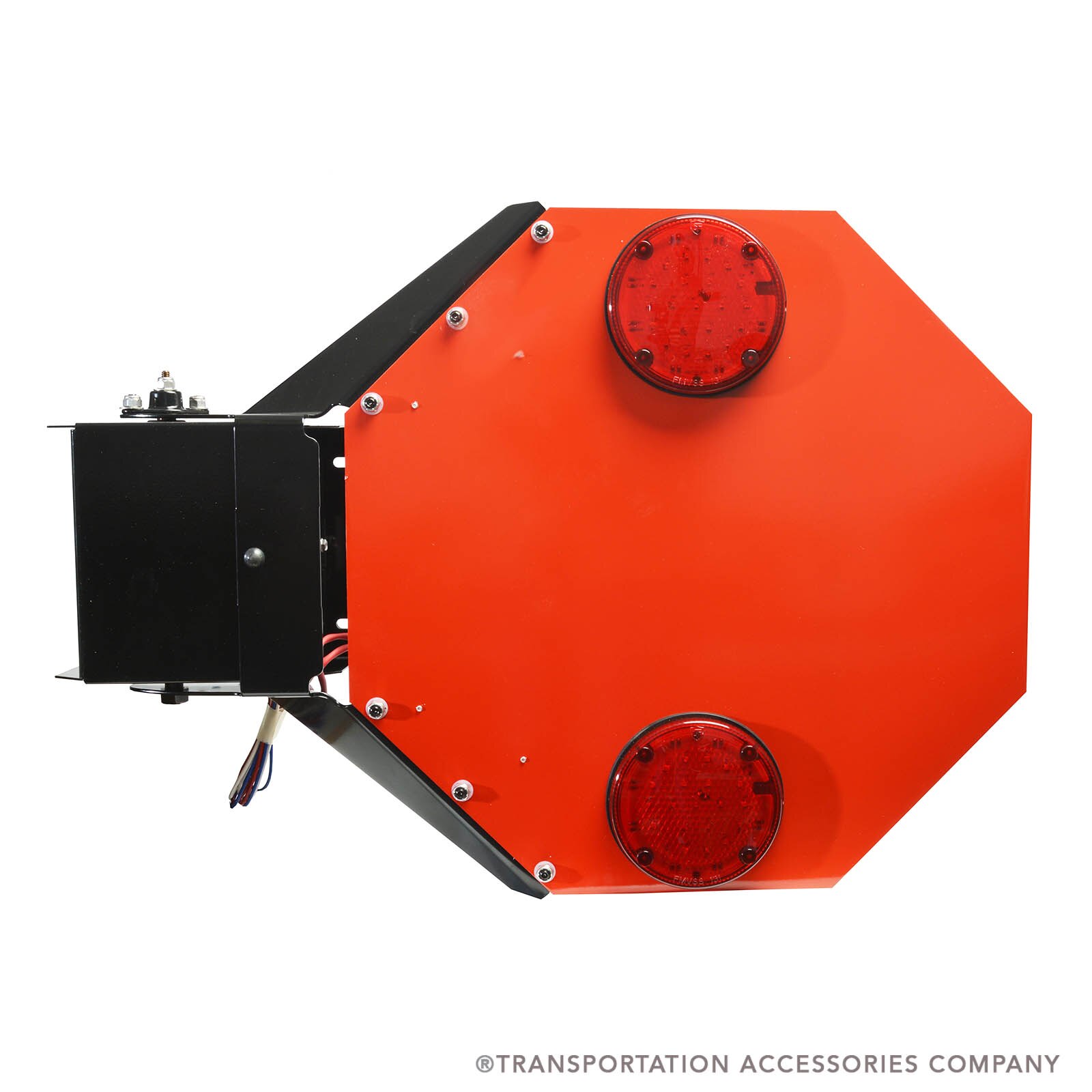 SE27981-SP SMI Rear Mount Stop Arm w/Strobing LED's & Hi-Intensity Reflective