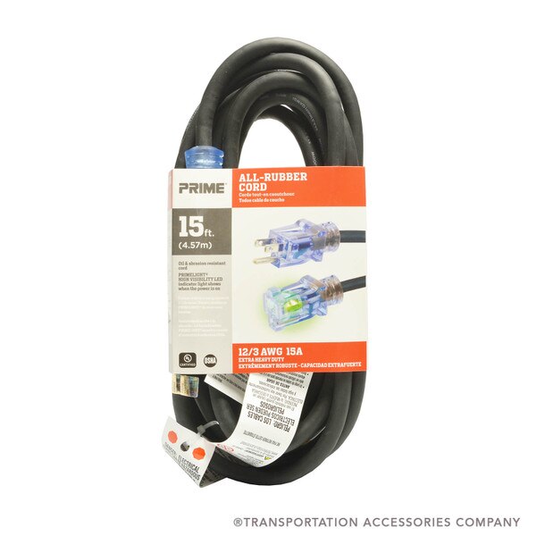 SEEC732815 15' Heavy Duty Rubber Extension Cord