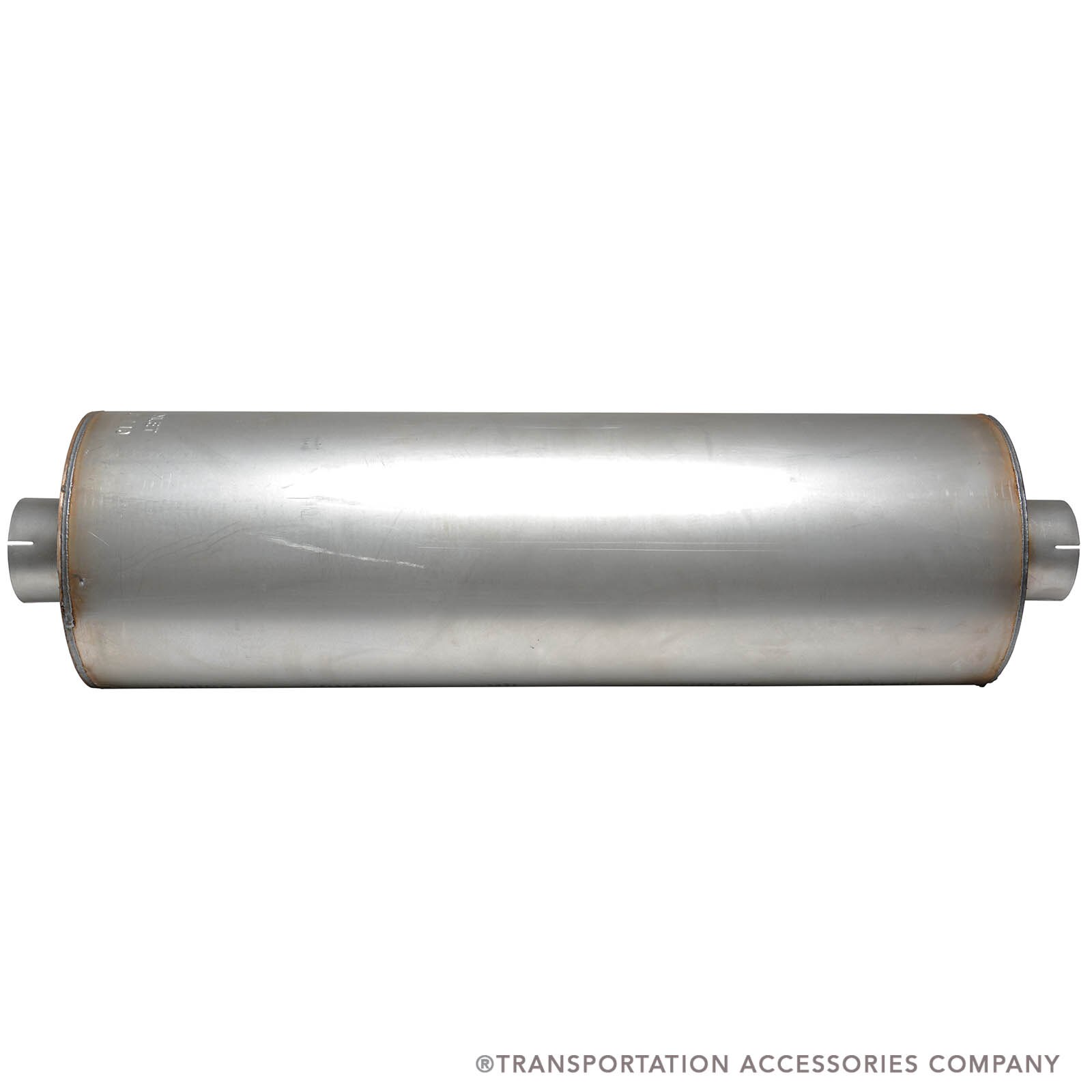 TAC-FRMR Freightliner Muffler. 4" Inlet, 4" Outlet. 11" Round 36" Body