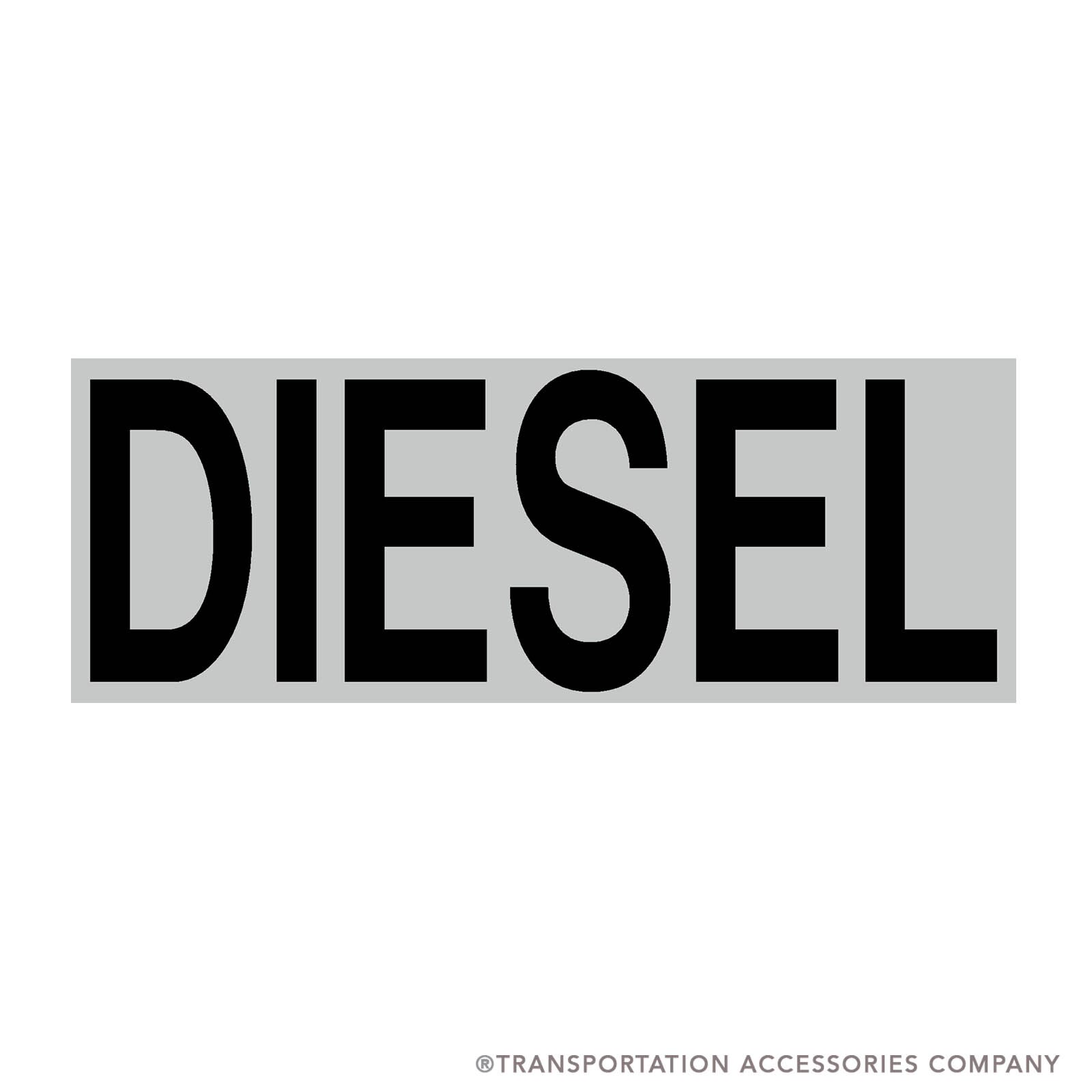 TS-126 Decal "DIESEL" Black on Clear 2" Letters