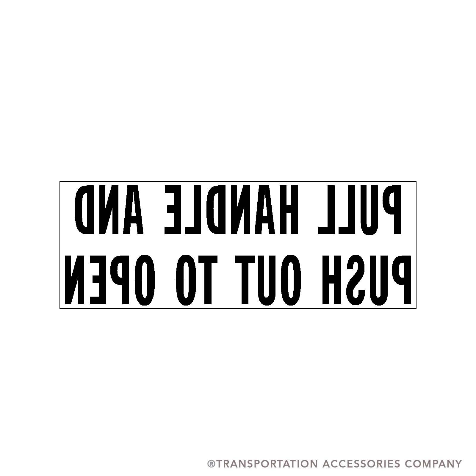 TS-12 Emergency Window Decal for IC