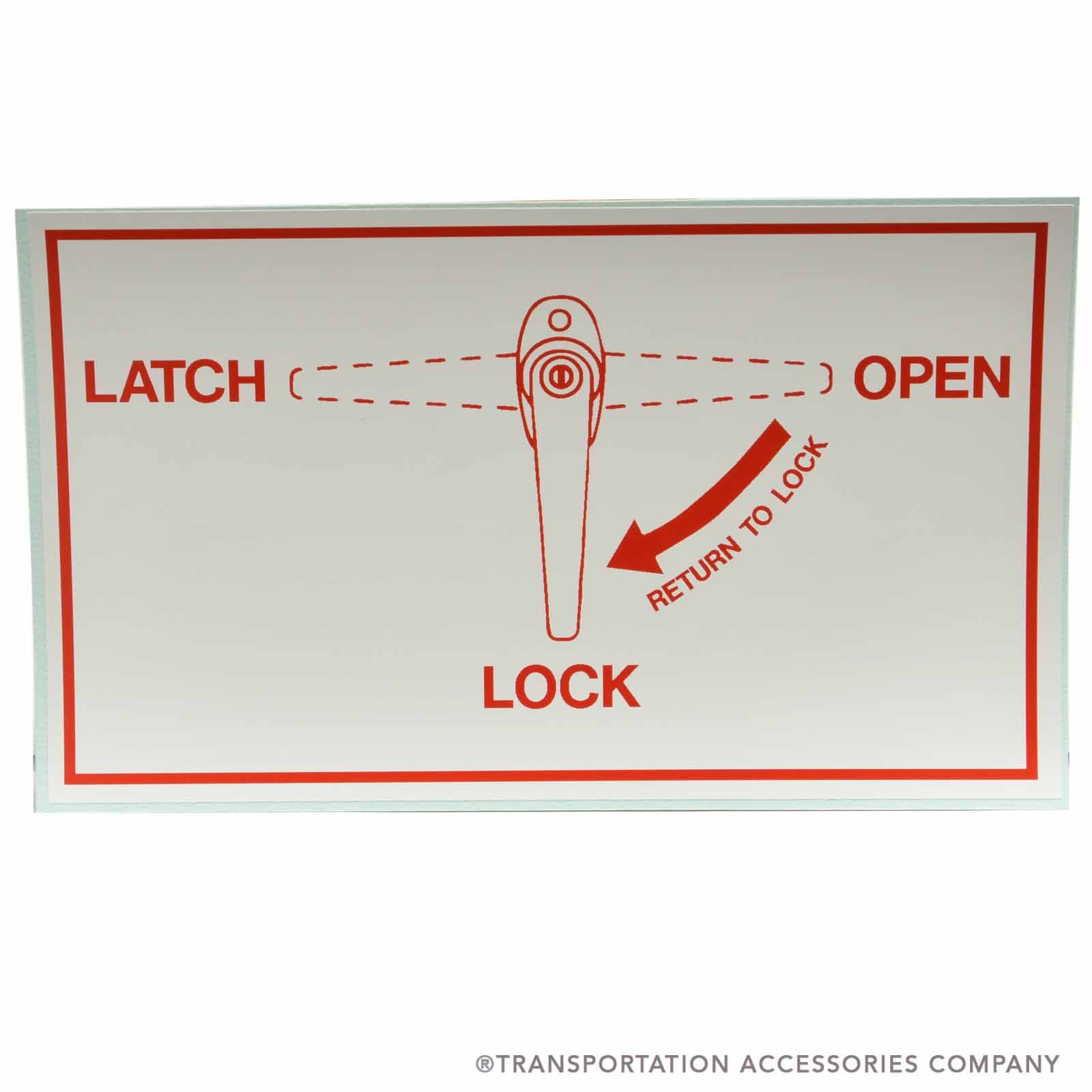 TS-16 Lift Door Instructions Decal
