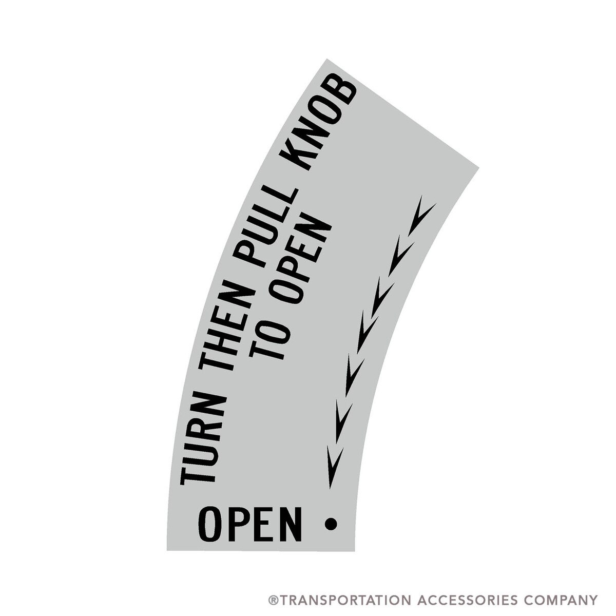 TS-232 Transpec Roof Hatch Instructions decal