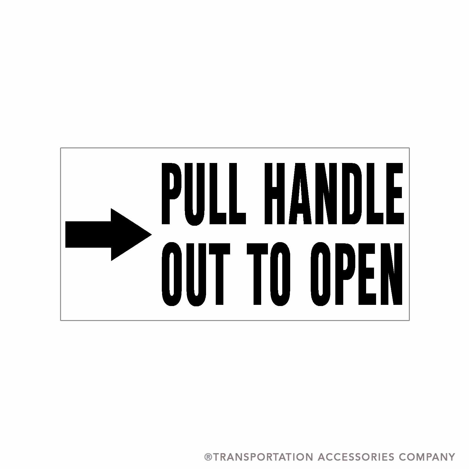 TS-23 Emergency Exit Window Instructions Decal