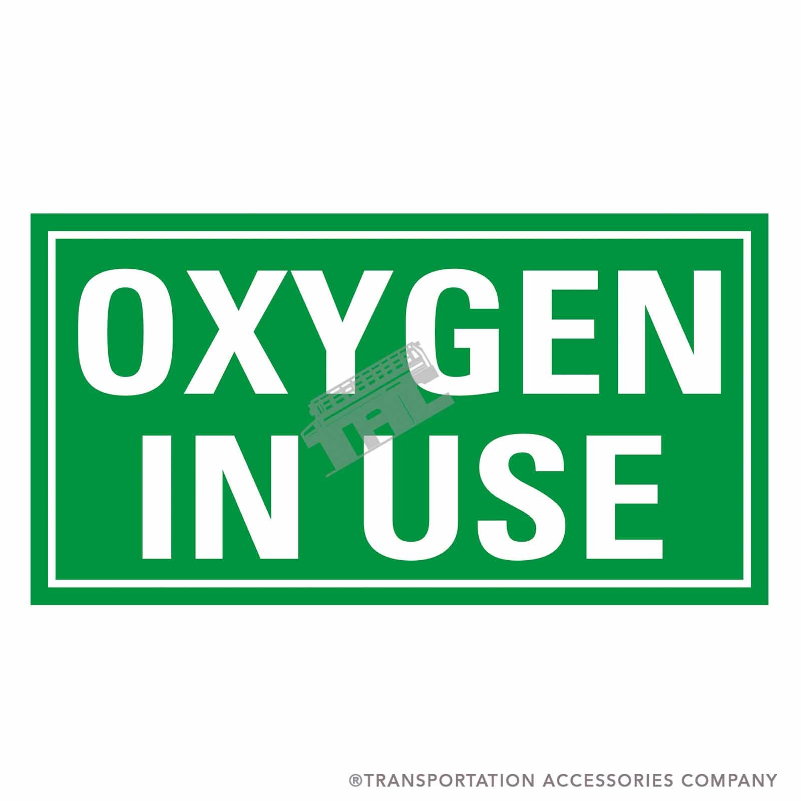 TS-28 Oxygen In Use Decal