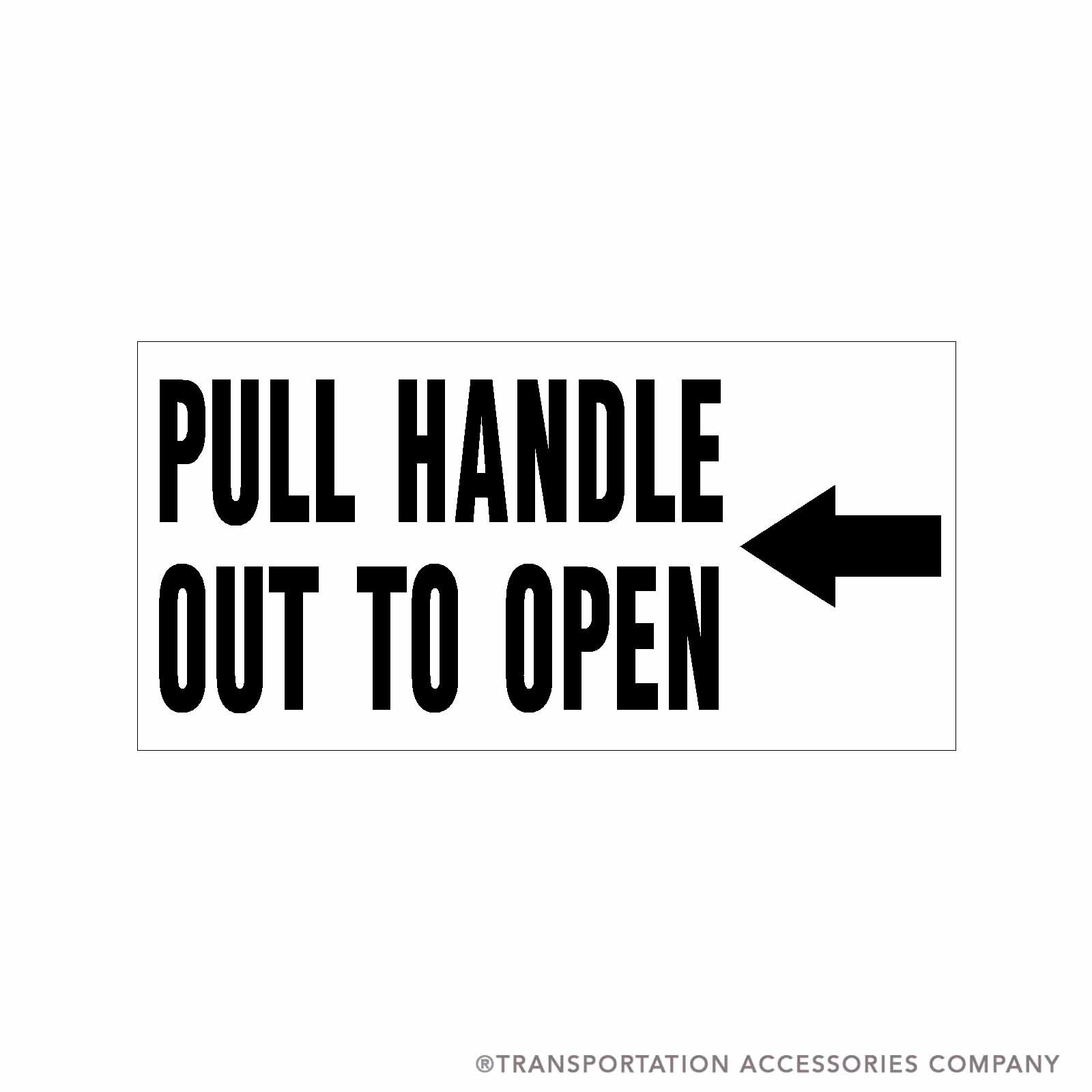 TS-8 Emergency Exit Window Instructions Decal
