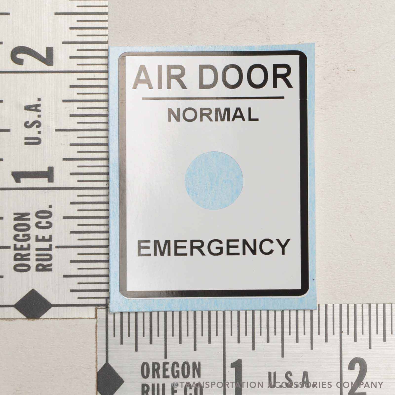 TS-ED1 Emergency Air Door Instructions Decal