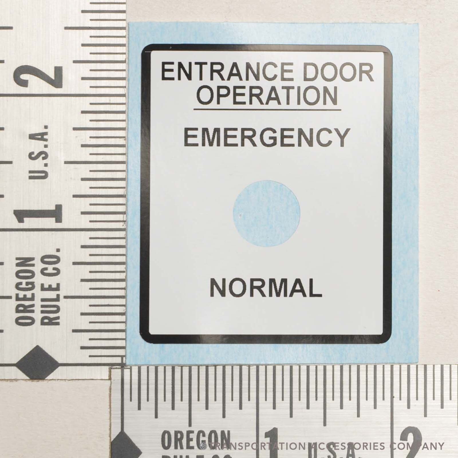 TS-ED2 Emergency Air Door Instructions Decal