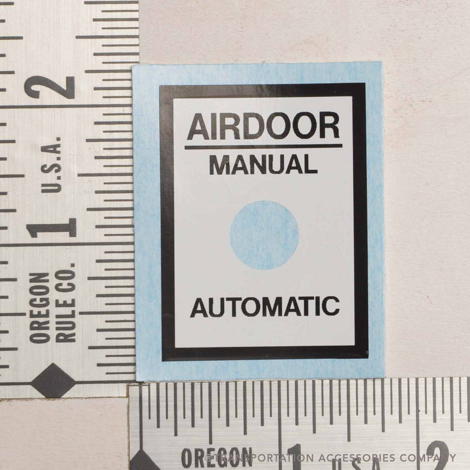 TS-ED3 Manual-Automatic Air Door Instructions Decal