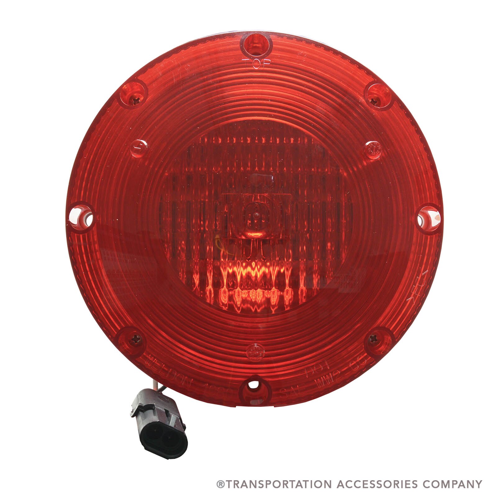 W1080R-2SSBB Weldon Red Warning Lamp W/2 Wire Blue Bird Plug Stainless Back